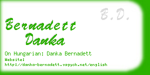 bernadett danka business card